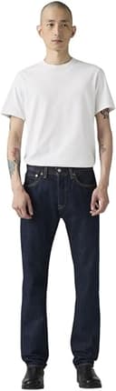 Levi's Herren Jeanshose 501 Original mit Knopfleiste, Straight Fit, Rinse, W34/L34 - 4