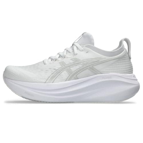 ASICS Gel-Nimbus 27 Women's Running Shoes, White/Glacier Grey, 7.5 UK