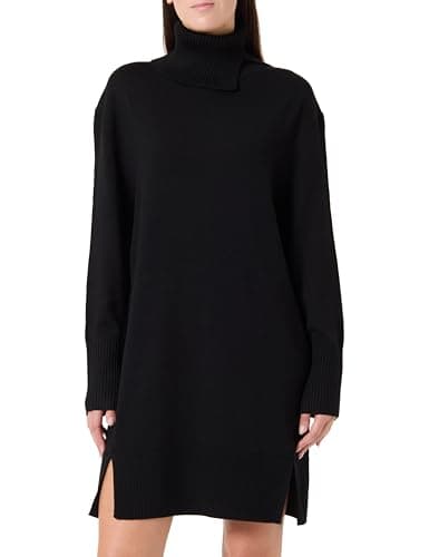 BOSS C_ feringatessa Knitted_Dress, Nero 001, L Donna