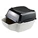 Ferplast Lettiera Gatto Chiusa, Toilette per Gatti Coperta, utilizzabile anche in Esterno, a Prova di Pioggia, 43,5 x 73,5 x h 41 cm, COSMIC OUTDOOR Lettiera Gatto Grande, Nero - 6