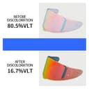 XYJTC Motocicleta Visera fotocromática for casco SHOEI RF1400, RF-1400, NXR2, CWR-F2, Z8, CWR-F2R, X15, X-15, X-Fifteen, X-SPR Pro, con lentes autocromáticas (fotocromática roja)(Photochromic Red) - 3