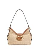 GUESS Schultertasche Camden Mini Shoulder Bag Natural/Cognac beige - 1