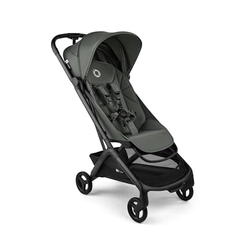 Bugaboo Butterfly 2 Lightweight Travel Stroller Cabin Size, One-Hand Fold Portable Pushchair, Baby Buggy with Reclining Seat, Storage Basket, Carry Strap – from 6 Months to 4 Years – Forest Green