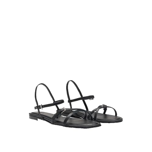 HUGO Women's Tayna_Sandal_NA, Black, 4 UK
