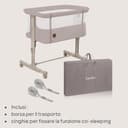 lionelo Aurora 3in1 Culla Co-sleeping e Lettino da viaggio per neonato bambini fino 9kg Regolabile in altezza e Inclinazione Parete aperta rete traspirata Materasso innovativo Zanzariera - 8