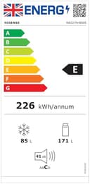 Hisense RB327N4BWE 55cm Freestanding 50/50 Fridge Freezer - 256 litre capacity - Total No Frost -LED Light - Reversible door - Silver - E Rated, H182.4 x W55 x D56.2 (cm) - 12