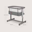 lionelo Aurora 3in1 Culla Co-sleeping e Lettino da viaggio per neonato bambini fino 9kg Regolabile in altezza e Inclinazione Parete aperta rete traspirata Materasso innovativo Zanzariera - 10