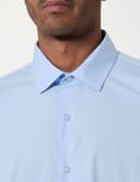 Calvin Klein Camisas de Vestir Delgadas ESNTL Poplin Nos STR SLD para Hombre, Azul (Calm Blue), XL - 2