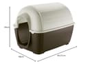 Ferplast Cuccia da Esterno per Cani Kenny Mini Casetta per Cani in Resina Termoplastica Resistente Urti e Raggi Uv, Sistema di Drenaggio, Griglia per L'Aerazione, Smontabile, 40 X 66 X 40 cm - 7
