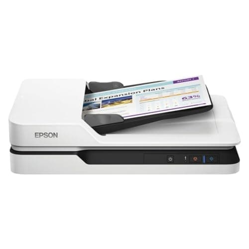Epson WorkForce DS-1630 Scanner Piano Compatto con software Power PDF incluso che permette di creare, convertire e modificare file PDF, Alimentatore Automatico di Documenti 50 Pagine, USB 3.0