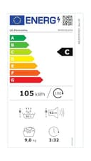 LG RH90V9LVEN Asciugatrice Smart a Carica Frontale 9kg, Serie V9, Classe C, Condensazione con Pompa di calore DUAL Inverter, Eco Hybrid, Condensatore autopulente, Allergy Care, Wi-Fi, Bianca - 23