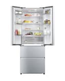 Haier FD 70 Series 5 Freestanding American Fridge Freezer, 4 Doors, Total No Frost, E Class, Air Surround, MyZone Plus, Touch Display, 446L Total Capacity, Gentle Silver, 70x68x190 cm - HFR5719ENMG - 2