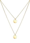 Elli Necklace Layer-Look with Geo Minimal Platelet Pendants in 925 Sterling Silver Gold Plated - 2