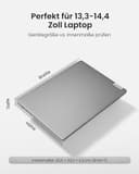 tomtoc 360° Laptop Tasche Hülle für Neu 14-Zoll MacBook Pro M5 Pro/Max (2026), M5/M4/M3/M2/M1, Wasserabweisend Laptoptasche 14 Zoll Platz für Ladegerät/Maus, 13,5-14 Zoll Dauerhaft Notebooktasche - 9