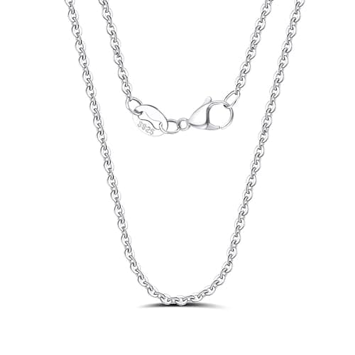 Mieoyue 925 Silver Women's Necklace without Pendant, Silver Chain 40 45 50 55 60 cm Silver Jewellery, Silver, No Gemstone