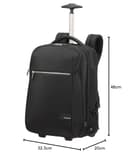 Samsonite Litepoint - Bolsa con Ruedas para Portátil 17.3" (48 cm) con Funciones Inteligentes, Distribución Interior Práctica, Trolley de Negocios - 30L - Negro - 9