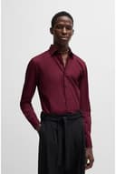 HUGO Mens Kenno Slim-fit Business Shirt in Cotton poplin - 3