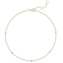 Ethos Jewelry 585 Echtgold 14K Gelbgold Diamant-Station Armband mit 5 kleinen Diamanten – Filigran, Minimalistisches Design – Mit VS2+ Klarheit Diamanten – Handgefertigtes Geschenk für Frauen - 1