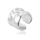 ALEXCRAFT Anillos Mujer Plata Ajustables 18mm Chunky Anillos Ajustables Acero Inoxidable Anillo Hombre Plata - 1