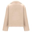 Generisch Cappotto corto di lana da donna con bottoni, tinta unita, giacca invernale alla moda, giacca di lana leggera, Essentials, giacca invernale per il tempo libero, giacca a vento, beige., S - 5