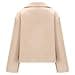 Generisch Cappotto corto di lana da donna con bottoni, tinta unita, giacca invernale alla moda, giacca di lana leggera, Essentials, giacca invernale per il tempo libero, giacca a vento, beige., S - 5