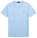 Polo Ralph Lauren Men's Custom Slim Fit Soft Cotton T-Shirt (UK, Alpha, L, Regular, Regular, Office Blue) - 1