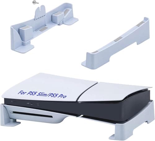 Tolesum Supporto Orizzontale per PS5 Slim/PS5 Pro, Stabile Supporto Base Antiscivolo per Facile Dissipazione del Calore Compatibile con la Console PlayStation 5 Slim Disc&Digital- NON per PS5(Bianco)