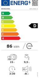 Whirlpool W7U HS31 X Lavavajillas bajo encimera / 60 cm/D / 15 cubiertos/Maxi Space - interior / 6th Sense programas automáticos/Opción silenciosa/Rapid 45° / acero inoxidable - 13