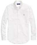POLO RALPH LAUREN Men's Long Sleeve Slim Fit Oxford Button Down Shirt, Basic White., XXL - 1