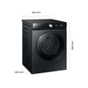 Samsung WW90DB8U95GBU2 Bespoke Waschmaschine, 9 kg, 1.400 U/min, Extra energiesparend, EEK: A (-30%), AI Ecobubble, QuickDrive, AI Wash, SuperSpeed 39 Min, Schwarz - 2
