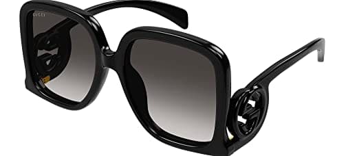 GUCCI SUNGLASSES GG1326S-001 BLACK-BLACK-GREY 58 WOMENS