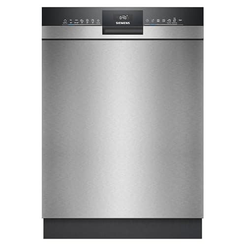 Siemens SN43ES04TE iQ300 Unterbau-Geschirrspüler 60 cm, Besteckkorb, varioSpeed Plus, Effizienter und leiser Betrieb, autoOpen dry, aquaStop, Home Connect, Gebürsteter Stahl
