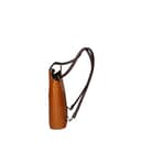 Damentasche mit Griffen und umwandelbar in einen Rucksack aus echtem Leder mit Straußenprägung. Italienisches Handwerksprodukt. Hergestellt in Italien GLX22300523FBG-06_CUOIO_14_T.MORO 28x25x9 cm - 6