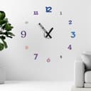 Giallobus - Reloj Typos - Typos - Madera de MDF - Float ⌀ 60/80/110cm - 02 - Lavender - Reloj de Pared Moderno - Números Adhesivos 3D - Diámetro Variable 60/80/100cm - 4