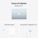 Apple Portatile MacBook Air 13'' con chip M4 (2025): progettato per Apple Intelligence, display Liquid Retina da 13,6'', 16GB di memoria unificata, 512GB di archiviazione SSD, Touch ID; Celeste - 6