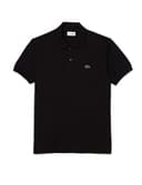 Lacoste Herren Polo-Shirt Kurzarm L1212, Männer Polo-Hemd,2 Knopf,Regular Fit,Schwarz,8 - 1