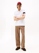 Tommy Hilfiger Polo de Manga Corta Hombre Sleeve Tape Regular Fit, Blanco (White), L - 4