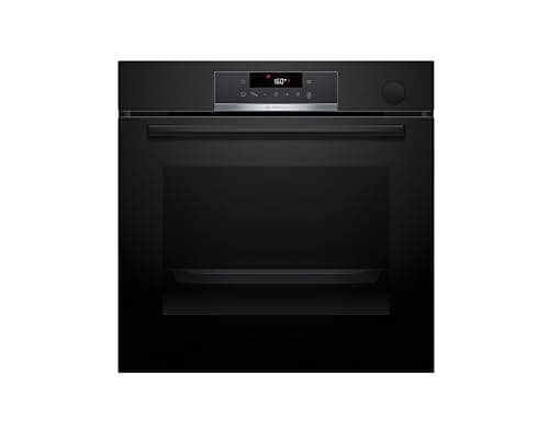Bosch HRG532BB3 Serie 4, Forno con vapore da incasso, Display LED Touch, Funzione Air Fry, EcoClean, 15 programmi automatici, Nero, 60 x 60 cm
