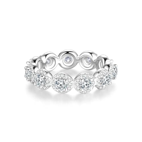 Lisandra Scott Shiny Bella - Anello in argento sterling 925, con zirconi, con brillantini, stile moderno e scintillante, per donne e donne, Cristallo metallo prezioso cristallo Pietra