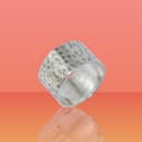 Anello a Banda Martellato in Argento Sterling 925 per Uomini e Donna, Design Rustico Moderno di 11,5 mm, Gioielli di Moda Artigianali, Misurare 17 - 5