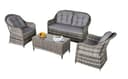 Garden Store Direct St Tropez Aluminium Rattan Garden Furniture Dining/Lounge Sets Perfect for Conservatories, Patios and all Gardens (4 Seat Lounge Set) - 1