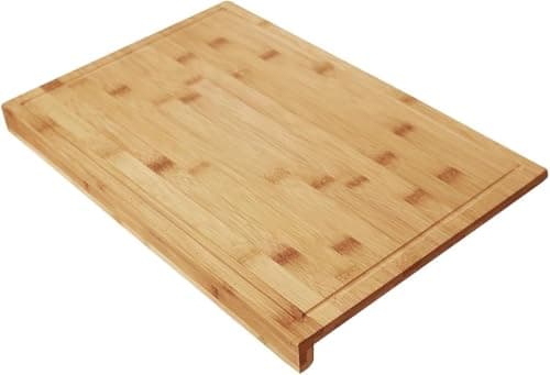 Kimbatex Kitchen Tabla de Cortar de Bambú, 45x34x5 cm, Tabla Grande con Soporte para Cocina