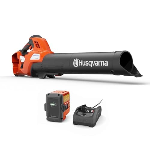 Husqvarna - Soplador de Hojas eléctrico inalámbrico Alimentado por batería 230iB, 136 mph 650 CFM con Motor sin escobillas y Funcionamiento silencioso, batería de Iones de Litio de 40 V y Cargador