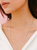 Silvora Cadena Plata de Primera Ley 925 Mujer Apilable con Colgante Collar Minimalista Rolo Cable 46cm 1.5mm Regalo Madre Amiga Pareja - 2