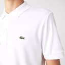 Lacoste Herren Polo-Shirt Kurzarm DH2050, Männer Polo-Hemd,2 Knopf,Regular Fit,Weiß,6 - 7