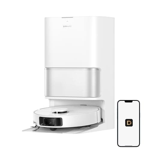 DREAME L40 Ultra Gen 2 Robot Vacuum Cleaner and Mop with Suction Capacity of 25000 Pa, Extendable Side Dust Brush and Mop Self-Cleaning All-in-One Base, Voice and App Control, White