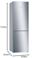 Bosch KGE36ALCA Serie 6, Frigorifero combinato da libera installazione, LowFrost, Cassetti VitaFresh, Tecnologia Inverter Intelligente, Acciaio, 186x60 cm - 8
