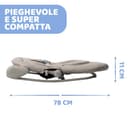 Chicco Hooplà Sdraietta Neonati E Bambini Da 0 Mesi A 18 Kg, Funzioni Dondolo E Poltroncina, Con Barra Gioco, Schienale Regolabile E Cuscino Riduttore, Chiusura Compatta, Ocean, Champagne - 6