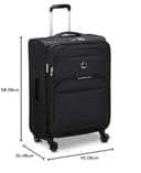 DELSEY PARIS Sky Max 2.0 Softside Expandable Luggage with Spinner Wheels, Black, Checked-Large, 28 Inch, Sky Max 2.0 Softside Expandable Luggage with Spinner Wheels - 12