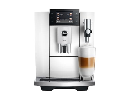 Jura - E8 Piano White (ED) - Macchina da Caffè Automatica con 27 Specialità, Light Brew e Sweet Foam
